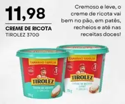 Mercadão Atacadista creme de ricota tirolez oferta