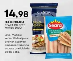 Mercadão Atacadista Filé de polaca seara ou sete mares oferta