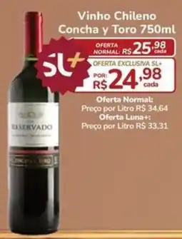 Super Luna Vinho Chileno Concha y Toro oferta