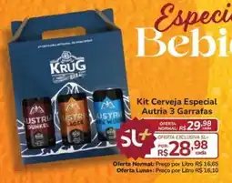 Super Luna Kit Cerveja Especial Autria 3 Garrafas oferta