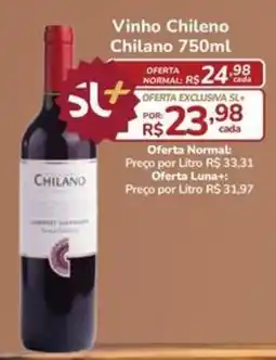Super Luna Vinho Chileno Chilano oferta