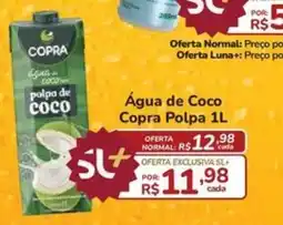 Super Luna Água de Coco Copra Polpa 1L oferta