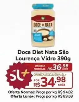Super Luna Doce Diet Nata São Lourenço Vidro oferta