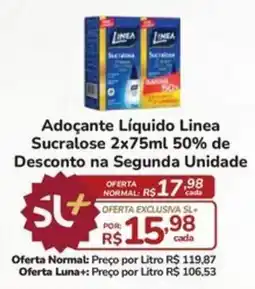 Super Luna Adoçante Líquido Linea Sucralose oferta