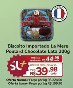 Super Luna Biscoito Importado La Mere Poulard Chocolate Lata oferta