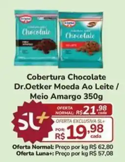 Super Luna Cobertura Chocolate Dr.Oetker Moeda Ao Leite / Meio Amargo oferta