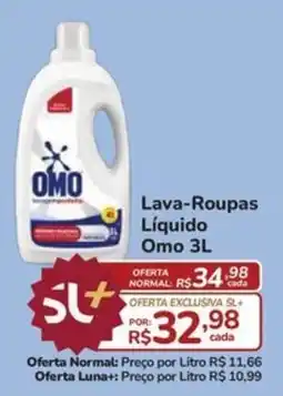 Super Luna Lava-Roupas Líquido Omo 3L oferta