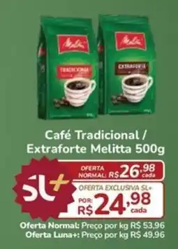Super Luna Café Tradicional / Extraforte Melitta oferta