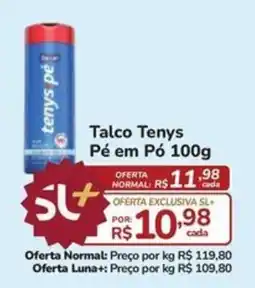 Super Luna Talco Tenys Pé em Pó oferta