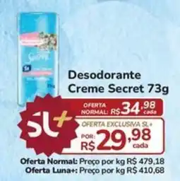 Super Luna Desodorante Creme Secret oferta