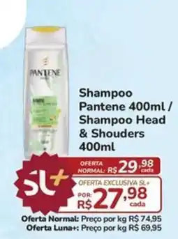 Super Luna Shampoo pantene 400ml / shampoo head & shoulders 400ml oferta