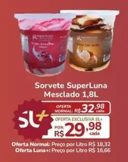 Super Luna Sorvete SuperLuna Mesclado 1,8L oferta
