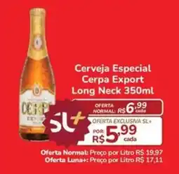Super Luna Cerveja Especial Cerpa Export Long Neck oferta
