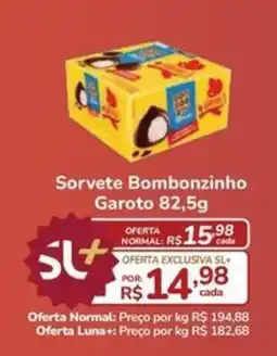 Super Luna Sorvete Bombonzinho Garoto oferta