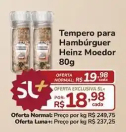 Super Luna Tempero para Hambúrguer Heinz Moedor oferta