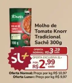 Super Luna molho de tomate knorr tradicional oferta