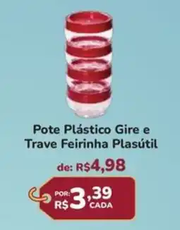 Super Luna Pote Plástico Gire e Trave Feirinha Plasútil oferta