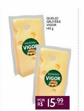 GBarbosa Queijo gruyère vigor 145g oferta