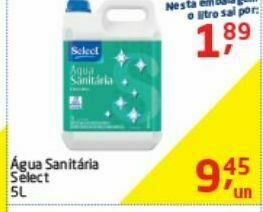 Tenda Atacado Água sanitária select 5 l oferta