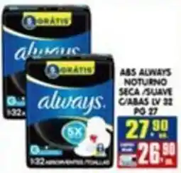 Higa's Supermercado abs always noturno seca/suave oferta
