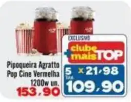 Rede Top Pipoqueira Agratto Pop Cine Vermelha oferta