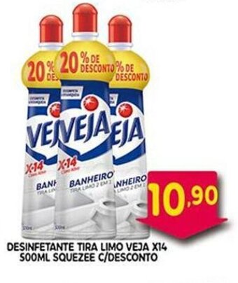 Desinfetante Tira Limo Veja X14 500ml Squezee c/desconto