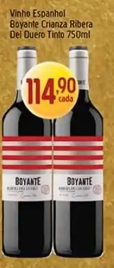 Supermercados Guanabara Vinho Espanhol Boyante Crianza Ribera Del Duero Tinto oferta