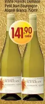 Supermercados Guanabara Vinho Frances Domaine Petit Jean Bourgogne Aligoté Branco oferta