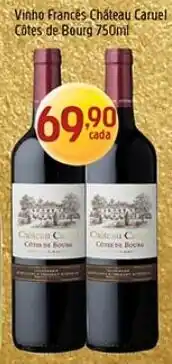 Supermercados Guanabara Vinho francês château caruel cotes de bourg oferta