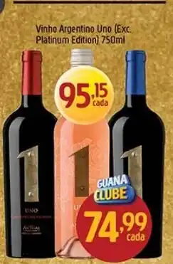 Supermercados Guanabara Vinho Argentino Uno (Exc. Platinum Edition) oferta