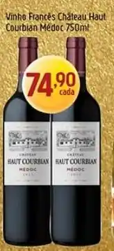 Supermercados Guanabara Vinho francês château haut courbían médoc oferta
