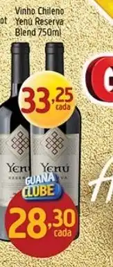 Supermercados Guanabara Vinho chileno yenu reserva blend oferta