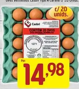 Supermercados Guanabara Ovos vermelhos casbr tipo a cartela oferta