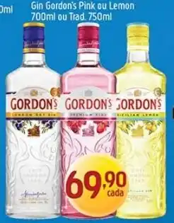 Supermercados Guanabara Gin Gordon's Pink ou Lemon oferta