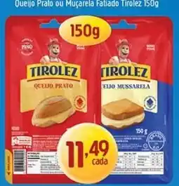 Supermercados Guanabara Queijo Prato ou Muçarela Fatiado Tirolez oferta