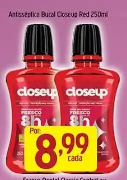 Supermercados Guanabara Antisséptico Bucal Closeup Red oferta