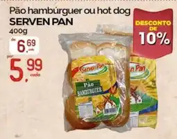 Cometa Supermercados Pão hambúrguer ou hot dog serven pan oferta