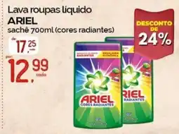 Cometa Supermercados Lava roupas liquido ariel sachê 700ml (cores radiantes) oferta