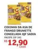 Assaí Atacadista Sadia - coxinha da asa de frango drumette congelada iqf oferta