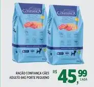 DB Supermercados Confiança - ração confiança cães adulto 6kg porte pequeno oferta