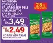 Assaí Atacadista Santa helena - amendoim torrado e salgado sem pele grelhaditos oferta