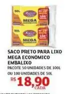 Assaí Atacadista Embalixo - saco preto para lixo mega econômico oferta