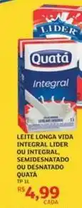 Assaí Atacadista Lider - leite longa vida integral oferta