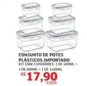 Assaí Atacadista Importado - conjunto de potes plasticos oferta