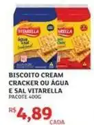 Assaí Atacadista Vitarella - biscoito cream cracker ou água e sal oferta