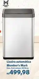 Sam's Club Inox - lixeira automática oferta