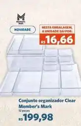 Sam's Club Member's mark - conjunto organizador clear oferta