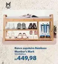 Sam's Club Member's mark - banco sapateira bamboox oferta