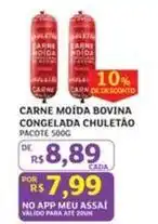 Assaí Atacadista Chuletão - carne moida bovina congelada oferta