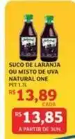 Assaí Atacadista Natural - suco de laranja ou misto de uva oferta